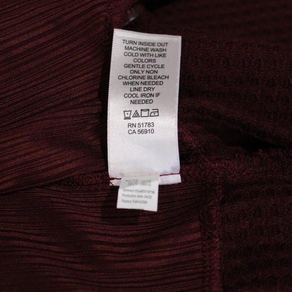 MAURICES Textured Cardigan Sweater Long Sleeve Open Front Plum Waffle Knit Med - Picture 10 of 10